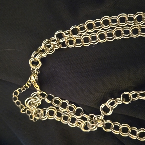 Cato’s 2 Strand Silver Necklace with Gorgeous Blue Teardrop Beads - Picture 2 of 7